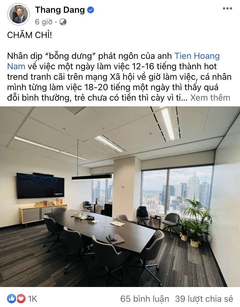 Suy tư về ph&aacute;t ng&ocirc;n của sếp FPT Ho&agrave;ng Nam Tiến, cựu CEO Bamboo cho rằng quan điểm &ldquo;Work Smarter, not Harder&rdquo; qu&aacute; nguy hiểm!