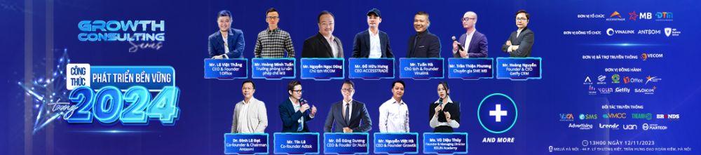 Chuỗi sự kiện Growth Consulting - c&ocirc;ng thức ph&aacute;t triển bền vững 2024