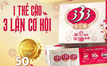 Bia 333 chơi lớn mùa lễ hội: 50 tỷ đồng, ‘1 thẻ cào, 3 lần cơ hội’
