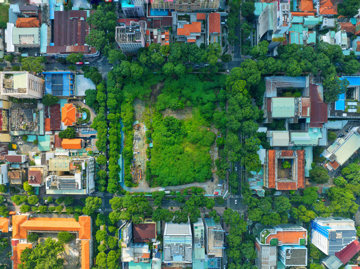 Công trường nhà thi đấu gần 2.000 tỷ đồng ở TP.HCM biến thành 'khu rừng'