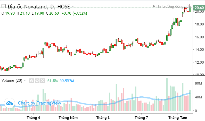 Top 10 cổ phiếu nổi bật phiên 10/8: NVL, VIC, HPX, DIG, DXG, HQC, TAR