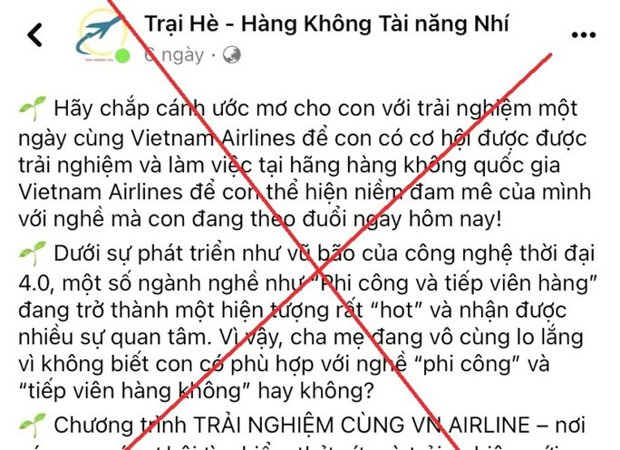 Bị lừa tiền tỷ vì đăng ký 'Trại hè - Hàng không tài năng nhí' cho con - Ảnh 1. Bị lừa tiền tỷ vì đăng ký 'Trại hè - Hàng không tài năng nhí' cho con - Ảnh 1.