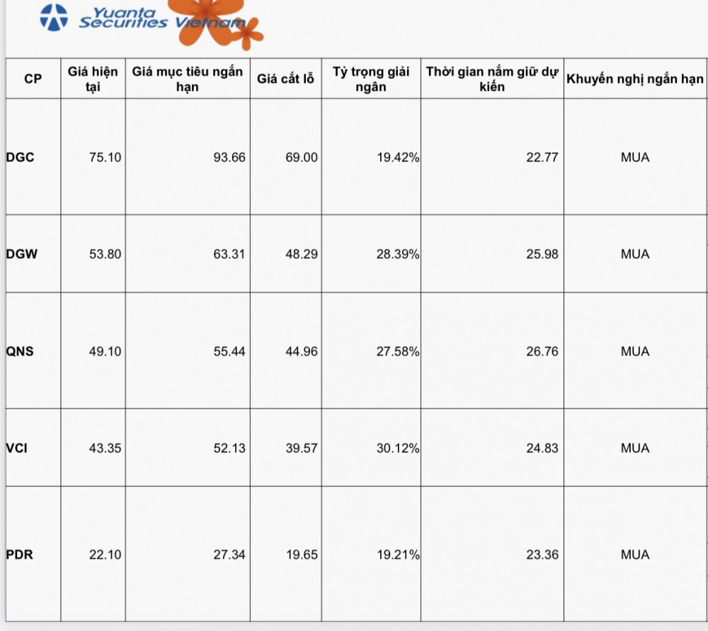 5 cổ phiếu tiềm năng trong ngắn hạn qua lăng kính chuyên gia