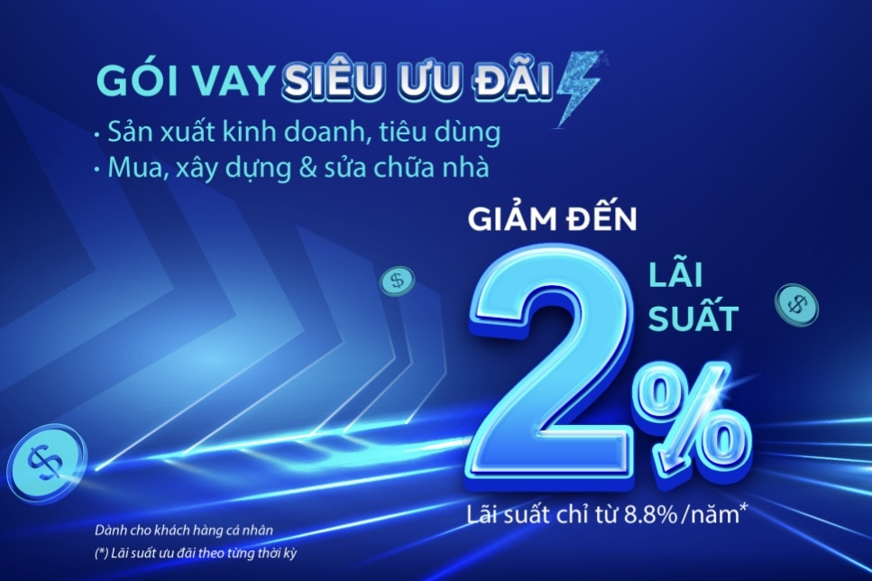 BVBank triển khai gói vay 7.000 tỷ, giảm đến 2%/năm