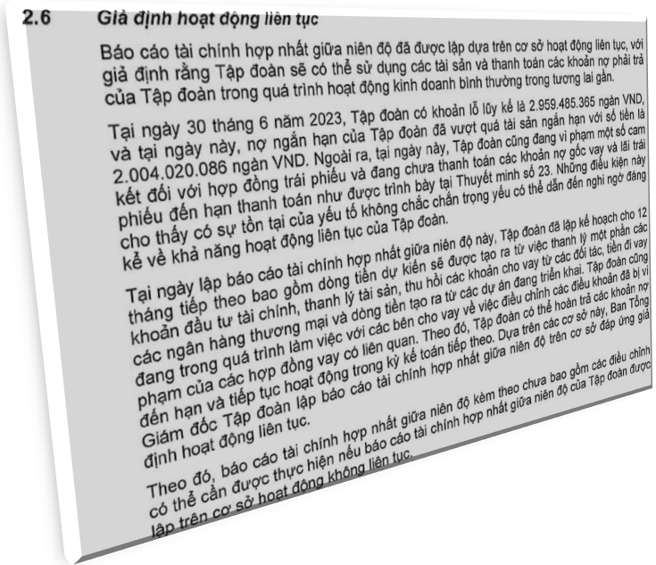 Hoàng Anh Gia Lai (HAG): Lãi 385 tỷ nửa đầu năm, kiểm toán vẫn nghi ngờ khả năng hoạt động liên tục