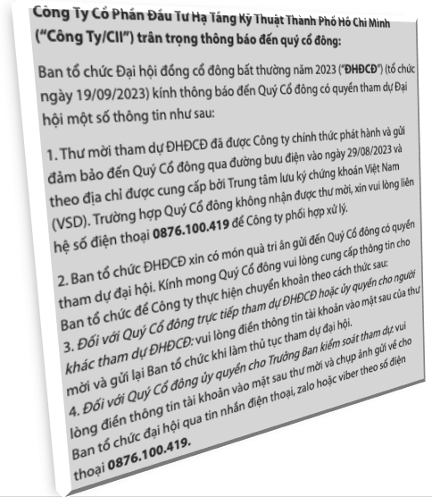 Đã hứa tặng quà bằng tiền, ĐHCĐ vẫn nguy cơ bất thành, CII lên tiếng mong “hỗ trợ”
