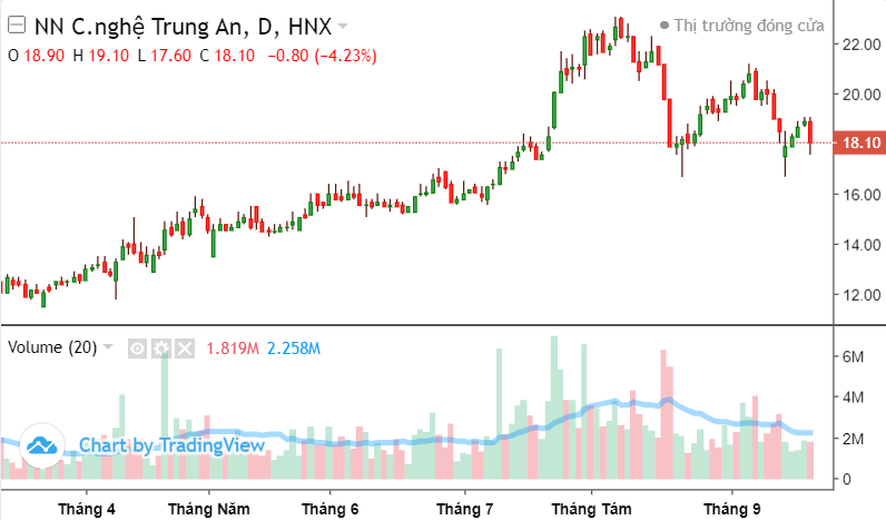 Hơn 78 triệu cổ phiếu gạo Trung An (TAR) vào diện cảnh báo