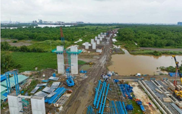 Cầu Nhơn Trạch trên tuyến Vành đai 3 TP.HCM triển khai đúng tiến độ