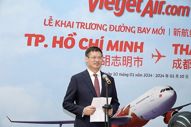 Vietjet khai trương đường bay TP. Hồ Chí Minh - Thành Đô (Trung Quốc) Vietjet khai trương đường bay TP. Hồ Chí Minh - Thành Đô (Trung Quốc)