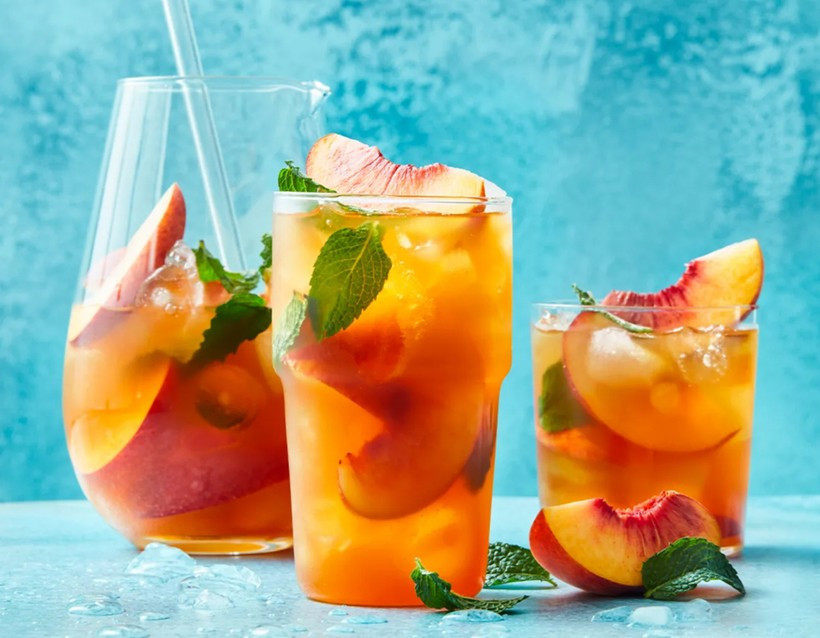 Trà đào và gừng là công thức hoàn hảo để thư giãn sau một ngày mệt mỏi. (Ảnh: ITN).