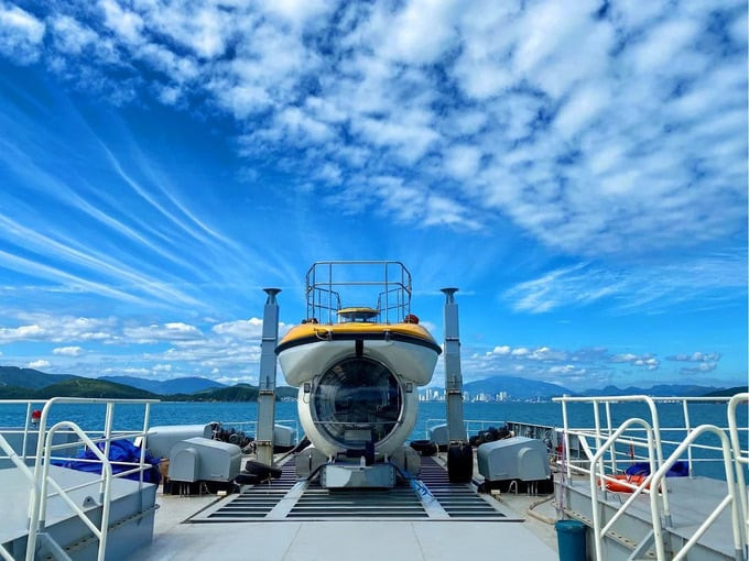 Tàu ngầm Vinpearl Submarine được sản xuất bởi Triton Submarines, nhà sản xuất tàu ngầm có bề dày kinh nghiệm bậc nhất thế giới hiện nay. Ảnh: Vinpearl