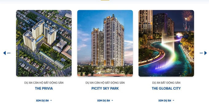 C&aacute;c dự &aacute;n của Sen Group