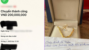 Ái nữ nhà sao Việt vừa chào đời đã được tặng vàng, nhận chuyển khoản 200 triệu