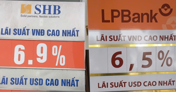 Lãi suất huy động tăng đột biến lên tới 6,9% hút tiền thưởng Tết