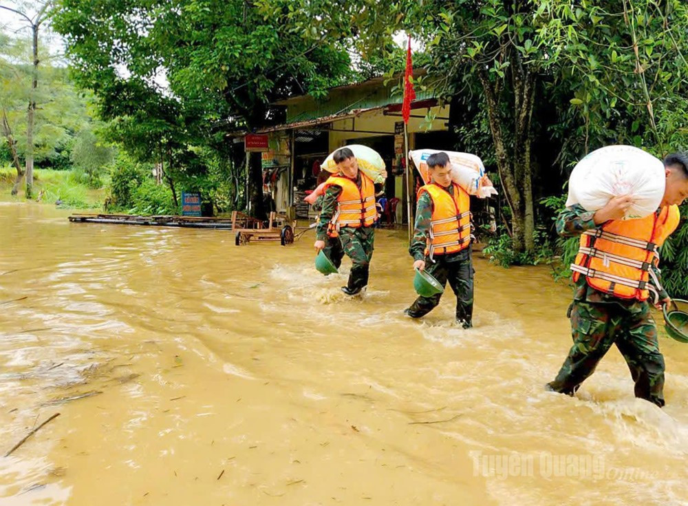 Nhiều xã, phường ở Tuyên Quang ngập lụt, sạt lở nghiêm trọng - ảnh 7