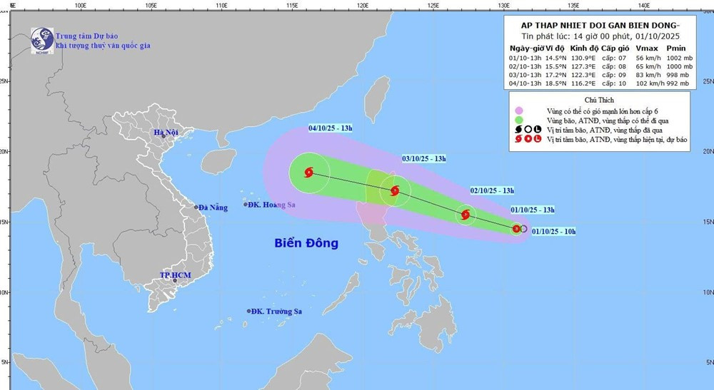 Thông tin mới nhất về áp thấp nhiệt đới có khả năng mạnh lên thành bão gần Biển Đông - ảnh 1