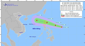 Thông tin mới nhất về áp thấp nhiệt đới có khả năng mạnh lên thành bão gần Biển Đông