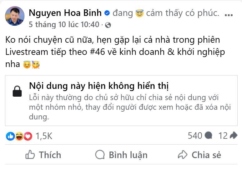 Động th&aacute;i mới nhất của Shark B&igrave;nh - ảnh 3