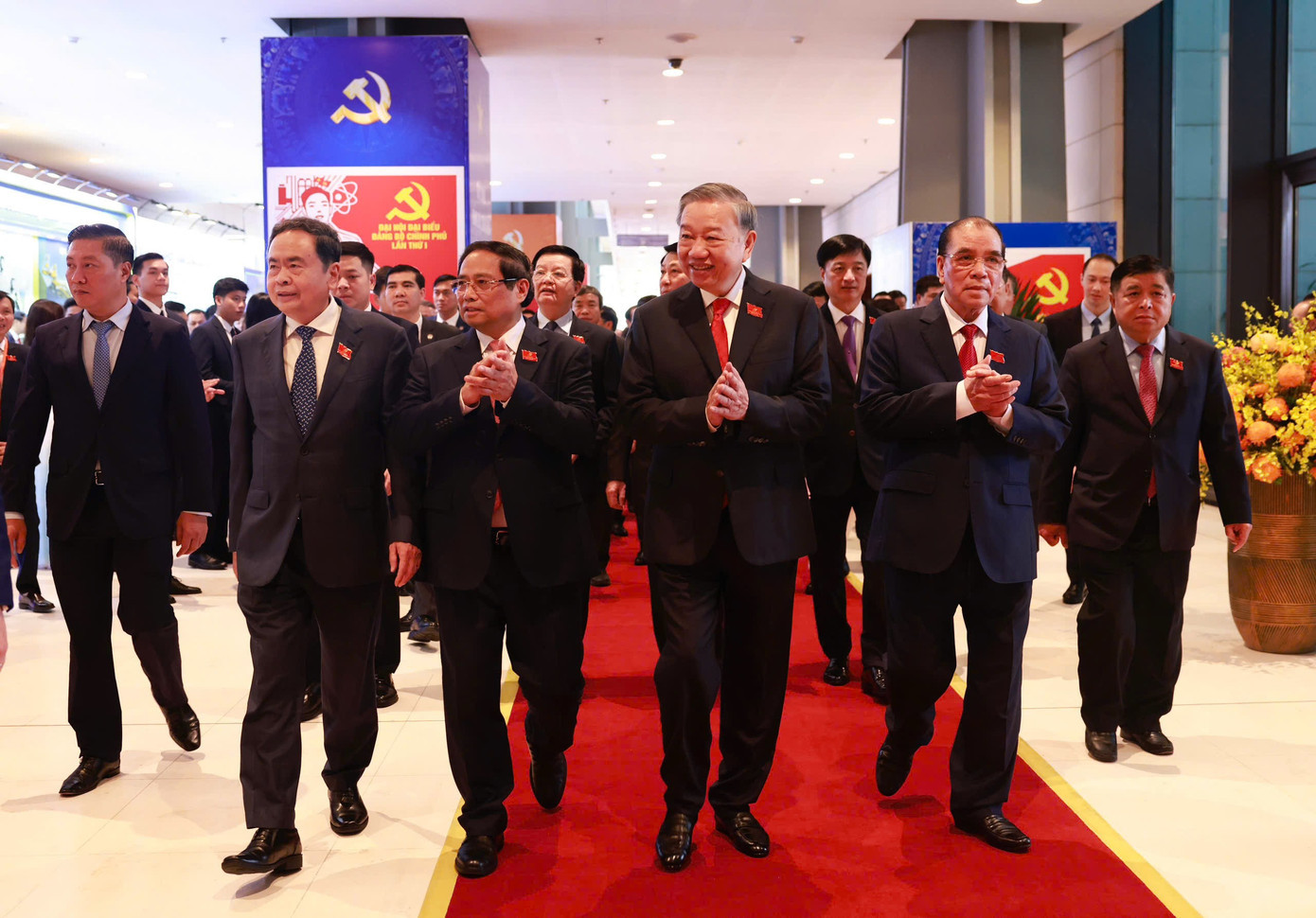 Tổng Bí thư Tô Lâm cùng các đồng chí lãnh đạo Đảng, Nhà nước dự Đại hội. Ảnh: Như Ý 1310cp6.jpg