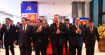 Tổng Bí thư Tô Lâm dự và phát biểu chỉ đạo tại Đại hội Đảng bộ Chính phủ