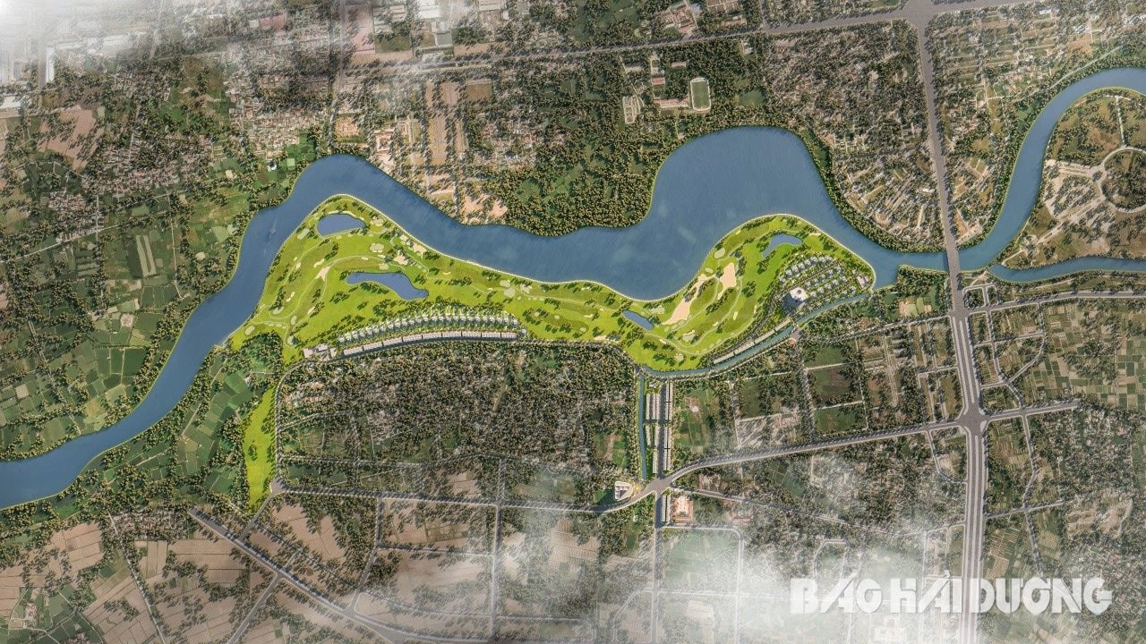 Phối cảnh dự án Khu đô thị mới và sân golf Liên Hồng. Nguồn ảnh: Báo Hải Phòng