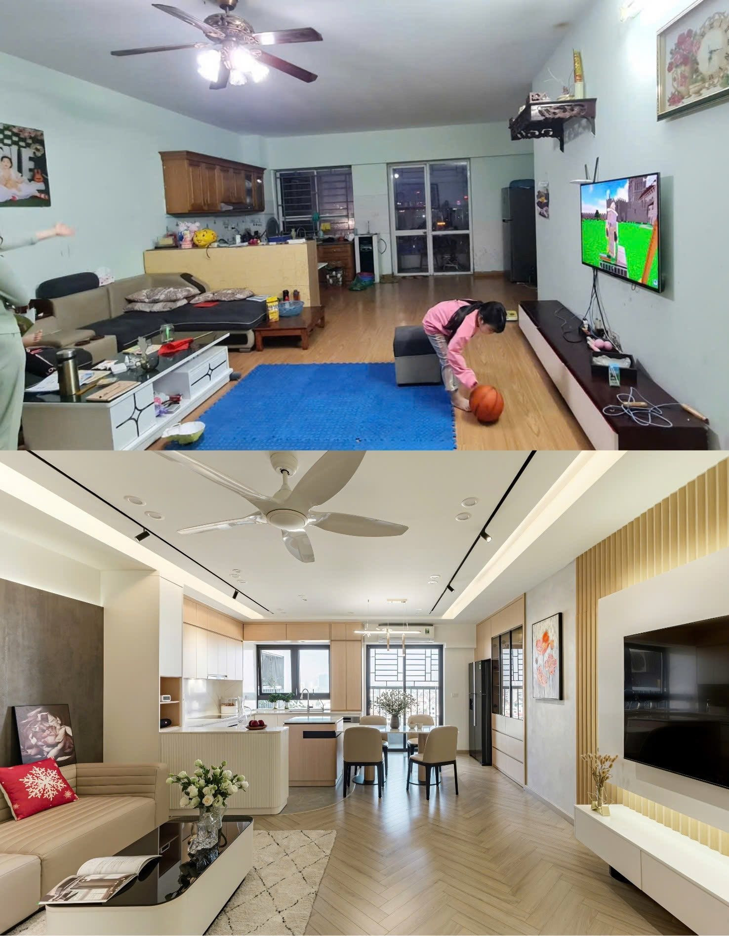 ‘Thay áo mới’ cho căn hộ cũ giữa lòng thành phố: Không gian ấm cúng ai cũng ước ao- Ảnh 1.