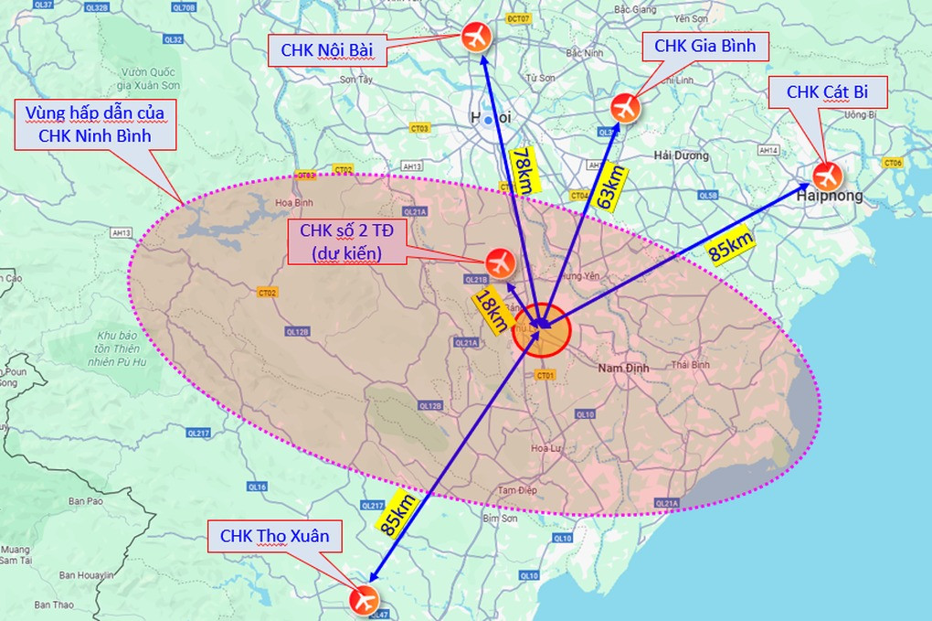 Thông tin mới nhất về vị trí dự kiến xây sân bay quốc tế 720ha tại tỉnh Ninh Bình- Ảnh 2.