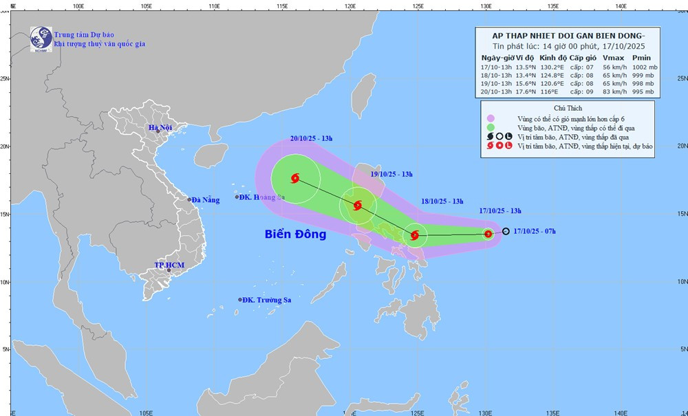 Thông tin mới nhất về áp thấp nhiệt đới có thể mạnh lên thành bão số 12 - ảnh 1