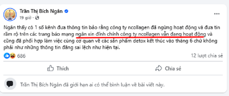 Động thái mới nhất của Ngân Collagen sau khi Ngân 98 bị bắt tạm giam - ảnh 1