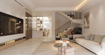 Sự giao thoa giữa phong cách hiện đại và đương đại trong căn hộ nhỏ