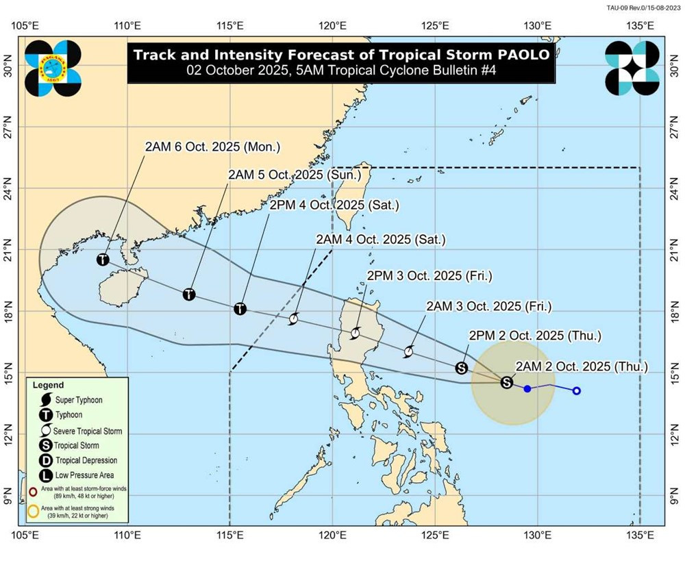 Áp thấp nhiệt đới đã mạnh lên thành bão, dự báo đi vào Biển Đông trong ngày mai - ảnh 2