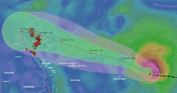 Bão Matmo có thể mạnh nhất cấp 12, giật cấp 15