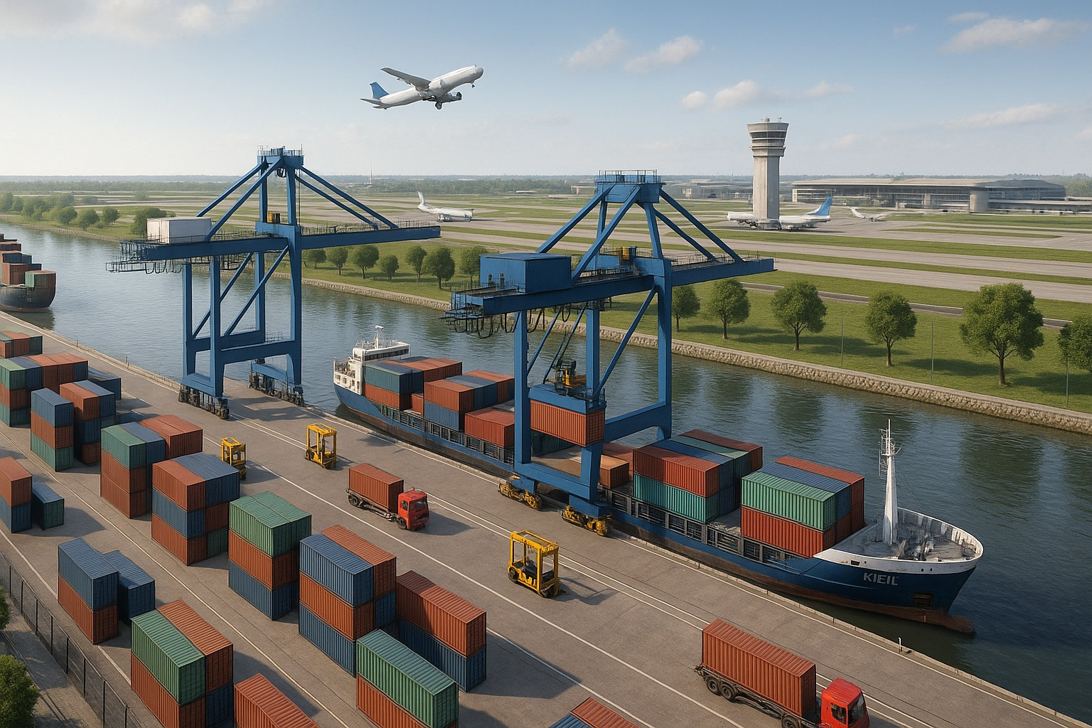 Đề xuất làm cảng thủy nội địa 80ha sát sân bay lớn nhất miền Bắc- Ảnh 1.