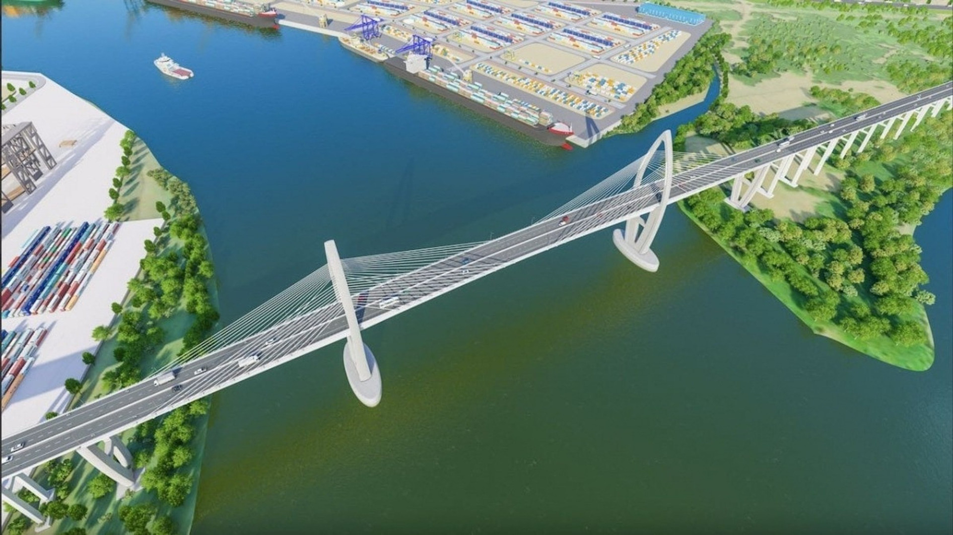 Cầu gần 5.000 tỷ có tĩnh không cao nhất Việt Nam: Sắp thông xe, loạt dự án bất động sản hưởng lợi- Ảnh 1.