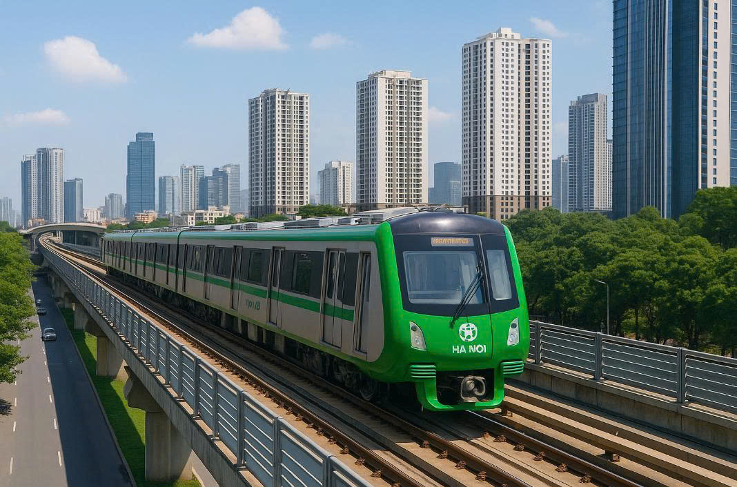 Đường sắt đô thị số 3 (ga Hà Nội - Hoàng Mai). Ảnh minh họa