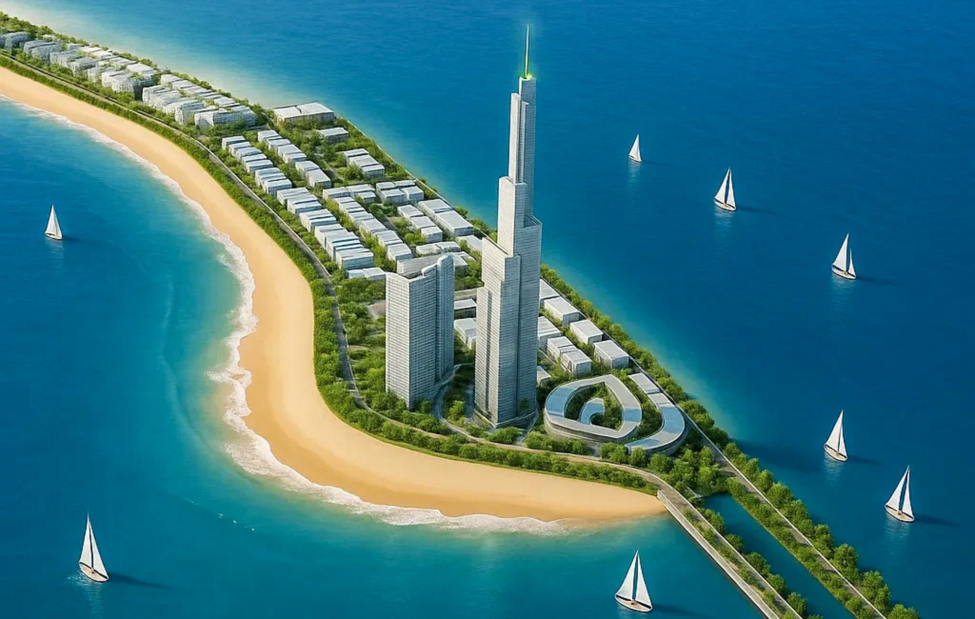 Sau tòa nhà chọc trời cao nhất Việt Nam, Vingroup tiếp tục sở hữu công trình lấn biển cao nhất thế giới- Ảnh 2.