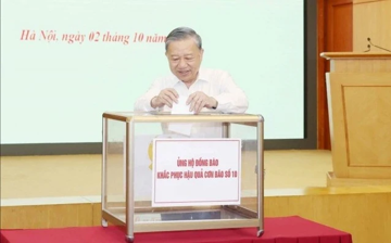 Tổng Bí thư Tô Lâm quyên góp ủng hộ đồng bào khắc phục hậu quả bão số 10