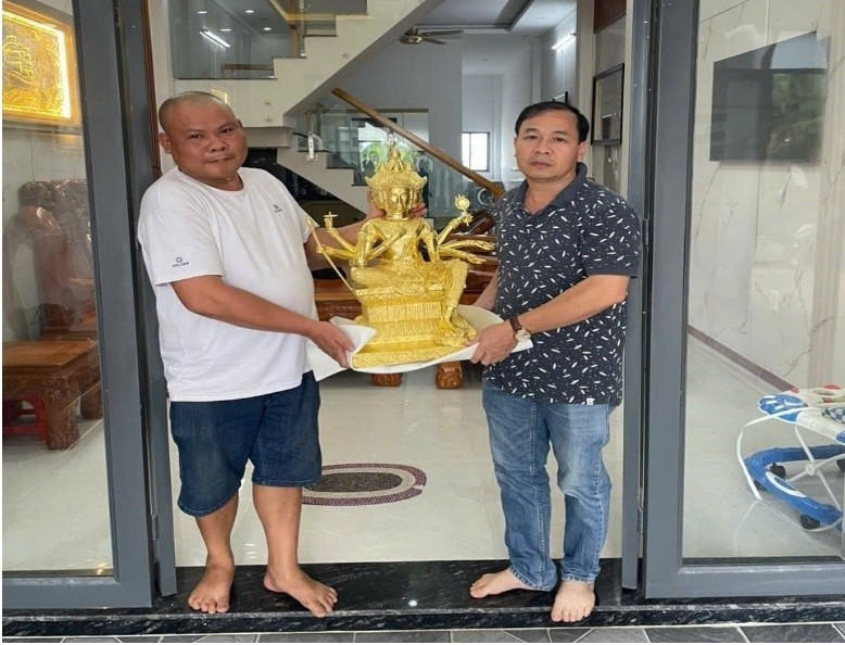 Bắt giữ 3 đối tượng trộm tượng Phật - ảnh 2