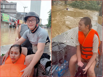 Đội cứu trợ lũ lụt ở Thái Nguyên: Dầm mình hàng chục tiếng trong nước, không khuất phục trước lũ dữ