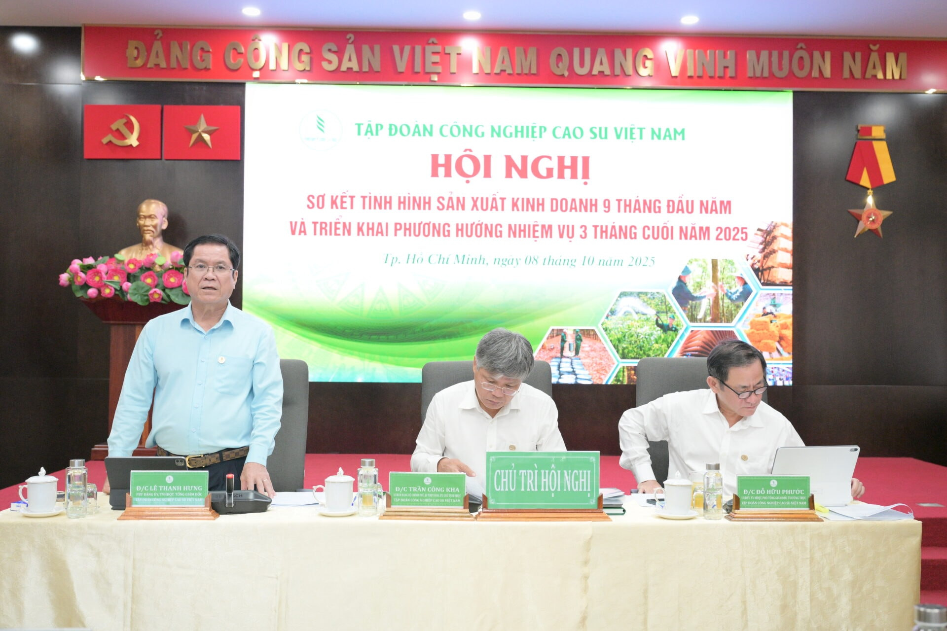 Hội nghị sơ kết tình hình sản xuất kinh doanh 9 tháng đầu năm và triển khai phương hướng, nhiệm vụ 3 tháng cuối năm 2025 của <a style='text-decoration: none;' href='/VRG'>VRG</a> (Ảnh: <a style='text-decoration: none;' href='/VRG'>VRG</a>)