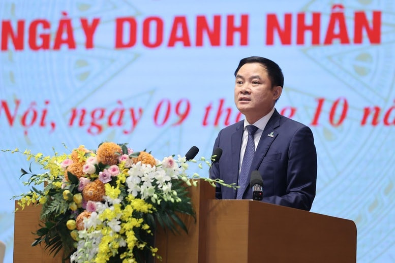 Ông Lê Ngọc Sơn, Tổng Giám đốc Tập đoàn Công nghiệp – Năng lượng Quốc gia Việt Nam (Petrovietnam) phát biểu tại Hội nghị - Ảnh: VGP/Nhật Bắc