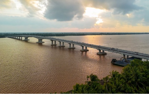 3 tháng nữa, thông xe cây cầu vượt sông 4.000 tỷ xóa bỏ toàn bộ các bến phà lâu đời, nối thông 2 tỉnh thành miền Tây- Ảnh 1.