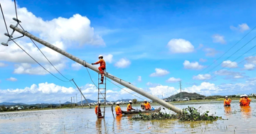 Hơn 80% người dân đã được cấp điện sau bão số 13