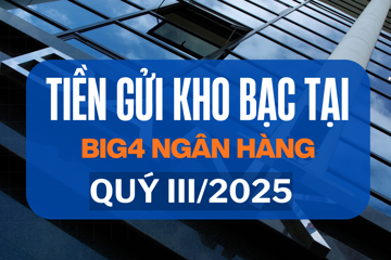 Kho bạc Nhà nước gửi hơn 460.000 tỷ đồng tại Vietcombank, VietinBank và BIDV
