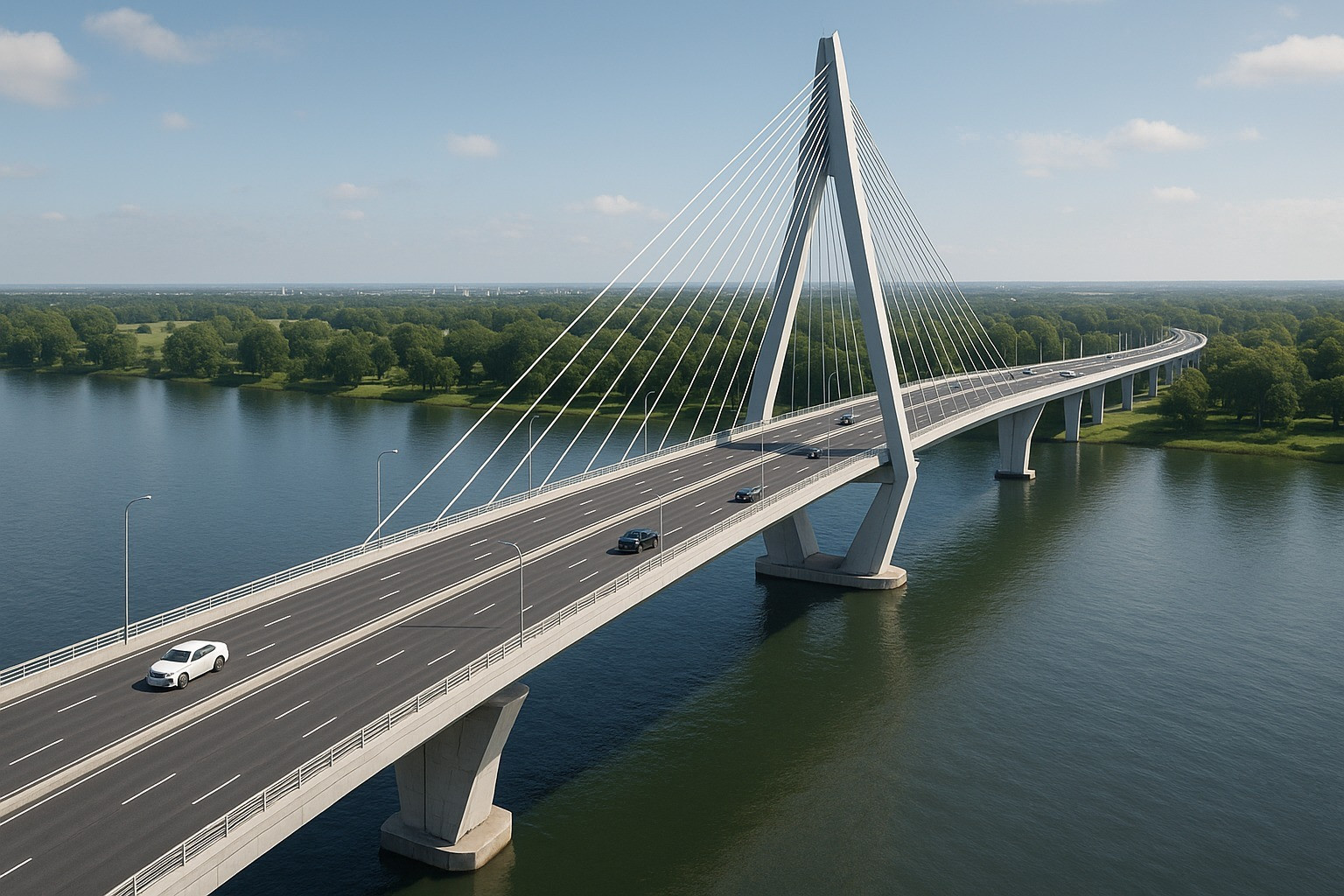 Cầu dây văng hơn 16.000 tỷ tại TP giàu nhất Việt Nam, kết nối đến siêu sân bay lớn nhất cả nước có chuyển động mới- Ảnh 2.