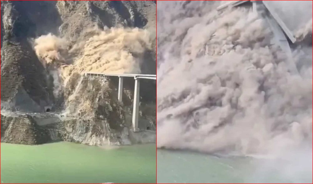 'Cầu vượt trên mây' đổ sập chỉ sau 10 tháng thông xe: Phong tỏa khẩn cấp hiện trường, giao thông ách tắc nghiêm trọng - ảnh 1