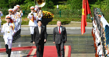 Chủ tịch nước Lương Cường chủ trì lễ đón chính thức Quốc vương Jordan