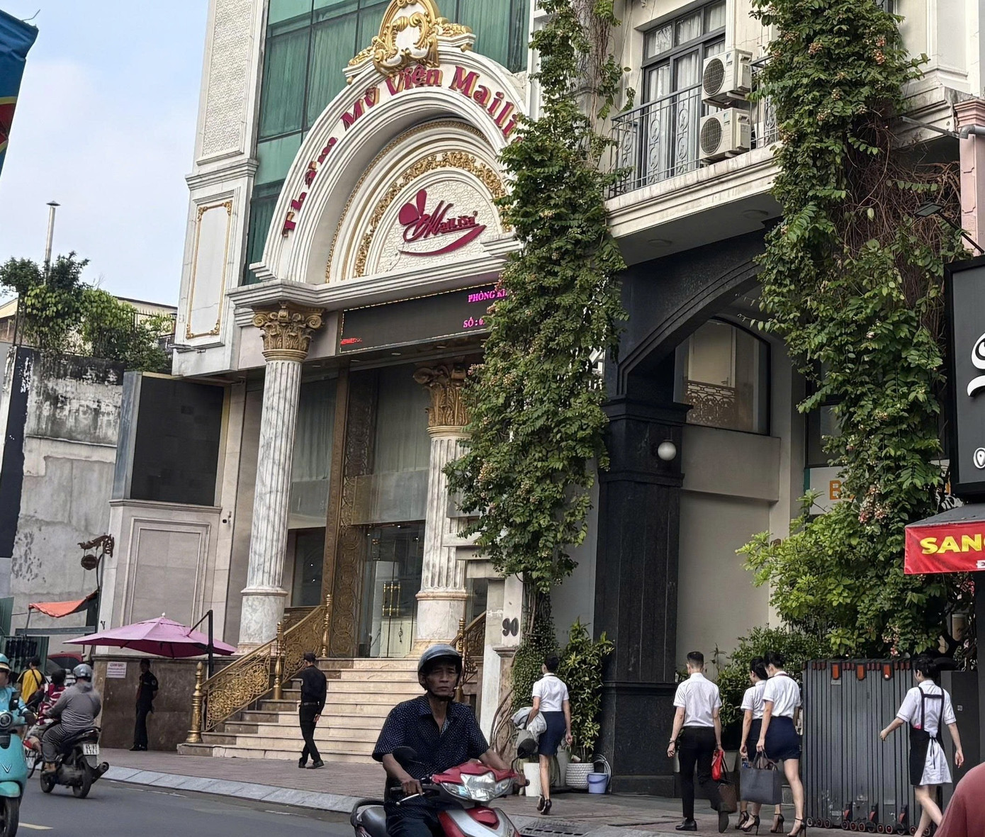 Sau khi cơ quan công an tiến hành khám xét thẩm mỹ viện Mailisa tại TPHCM đã mở cửa hoạt động trở lại (ảnh: Nguyễn Dũng) mailisa-1.jpg