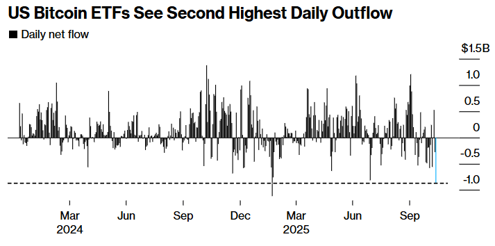 Bitcoin giảm xuống dưới 96.000 USD, nhà đầu tư ồ ạt tháo chạy khỏi các quỹ ETF - ảnh 1