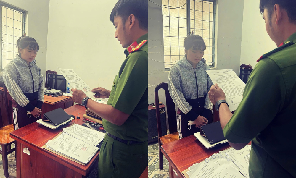 Khởi tố, cấm Quang Thị Hồng Đào đi khỏi nơi cư trú - ảnh 1